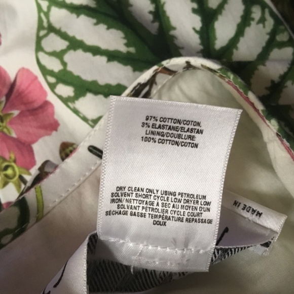 Oscar De La Renta Mixed Botanical Asymmetric Hem Dress - Picture 6 of 10